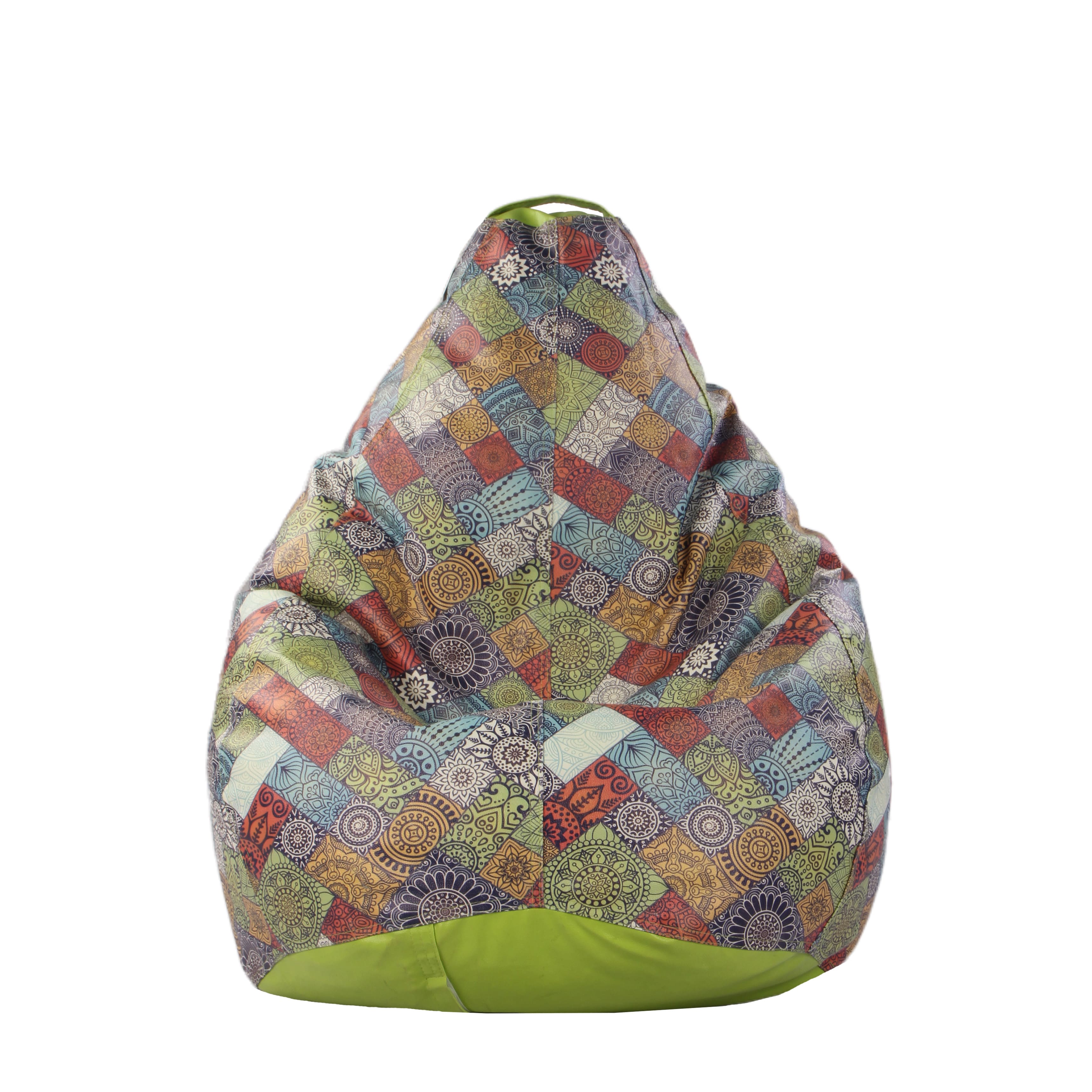 Orka Digital Printed Mandala Graphic XXXL Bean Bag Filled With Beans view 3